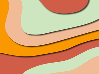 Obraz premium Colorful carving art.Paper cut abstract background with paper cut shapes. Template design layout for business presentations, flyers, posters, invitations