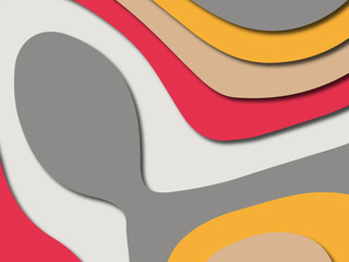 Colorful carving art.Paper cut abstract background with paper cut shapes. Template design layout for business presentations, flyers, posters, invitations