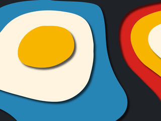 Colorful carving art.Paper cut abstract background with paper cut shapes. Template design layout for business presentations, flyers, posters, invitations