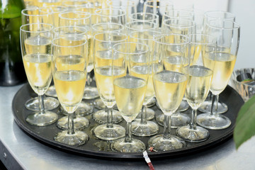 Glasses of champagne