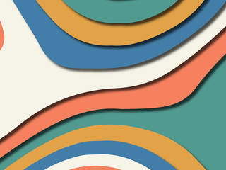 Colorful carving art.Paper cut abstract background with paper cut shapes. Template design layout for business presentations, flyers, posters, invitations