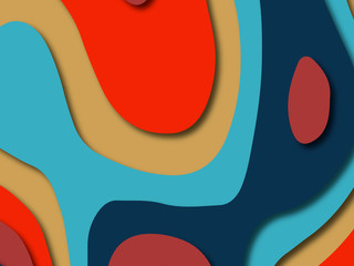 Colorful carving art.Paper cut abstract background with paper cut shapes. Template design layout for business presentations, flyers, posters, invitations