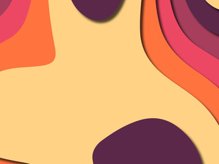 Colorful carving art.Paper cut abstract background with paper cut shapes. Template design layout for business presentations, flyers, posters, invitations