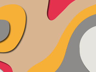 Colorful carving art.Paper cut abstract background with paper cut shapes. Template design layout for business presentations, flyers, posters, invitations