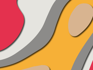 Colorful carving art.Paper cut abstract background with paper cut shapes. Template design layout for business presentations, flyers, posters, invitations