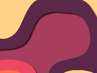 Colorful carving art.Paper cut abstract background with paper cut shapes. Template design layout for business presentations, flyers, posters, invitations