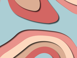 Colorful carving art.Paper cut abstract background with paper cut shapes. Template design layout for business presentations, flyers, posters, invitations