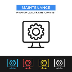Vector maintenance icon. Repair, technical support concepts. Premium quality graphic design. Modern signs, outline symbols, simple thin line icons set
