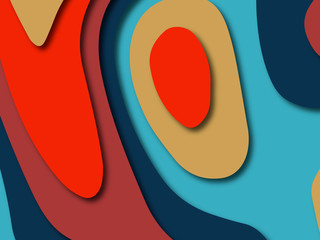 Colorful carving art.Paper cut abstract background with paper cut shapes. Template design layout for business presentations, flyers, posters, invitations