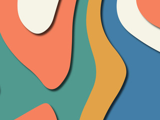 Colorful carving art.Paper cut abstract background with paper cut shapes. Template design layout for business presentations, flyers, posters, invitations