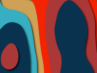 Colorful carving art.Paper cut abstract background with paper cut shapes. Template design layout for business presentations, flyers, posters, invitations