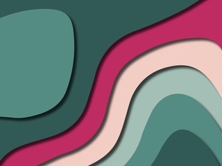 Colorful carving art.Paper cut abstract background with paper cut shapes. Template design layout for business presentations, flyers, posters, invitations