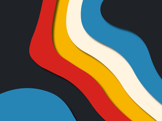 Colorful carving art.Paper cut abstract background with paper cut shapes. Template design layout for business presentations, flyers, posters, invitations
