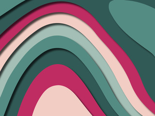 Obraz premium Colorful carving art.Paper cut abstract background with paper cut shapes. Template design layout for business presentations, flyers, posters, invitations