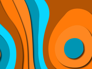 Obraz premium Colorful carving art.Paper cut abstract background with paper cut shapes. Template design layout for business presentations, flyers, posters, invitations