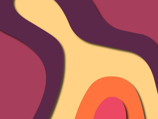 Colorful carving art.Paper cut abstract background with paper cut shapes. Template design layout for business presentations, flyers, posters, invitations