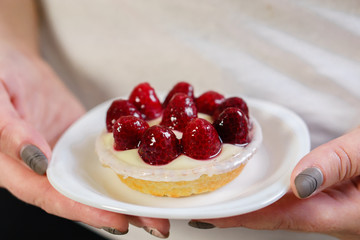 cheat meal, healthy eating, balanced nutrition, snacking, diet breakdown, weight losing. overweight woman with cake