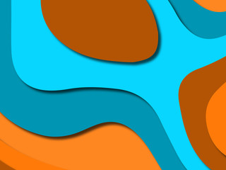 Colorful carving art.Paper cut abstract background with paper cut shapes. Template design layout for business presentations, flyers, posters, invitations