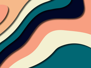 Colorful carving art.Paper cut abstract background with paper cut shapes. Template design layout for business presentations, flyers, posters, invitations