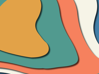 Colorful carving art.Paper cut abstract background with paper cut shapes. Template design layout for business presentations, flyers, posters, invitations