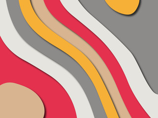 Colorful carving art.Paper cut abstract background with paper cut shapes. Template design layout for business presentations, flyers, posters, invitations