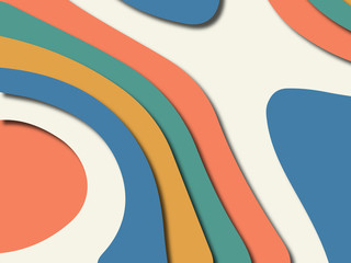 Colorful carving art.Paper cut abstract background with paper cut shapes. Template design layout for business presentations, flyers, posters, invitations