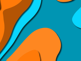 Colorful carving art.Paper cut abstract background with paper cut shapes. Template design layout for business presentations, flyers, posters, invitations