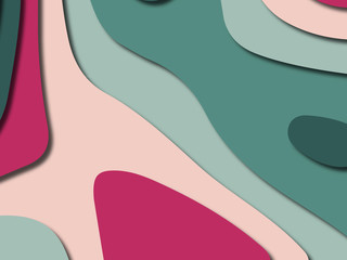 Colorful carving art.Paper cut abstract background with paper cut shapes. Template design layout for business presentations, flyers, posters, invitations