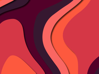 Colorful carving art.Paper cut abstract background with paper cut shapes. Template design layout for business presentations, flyers, posters, invitations