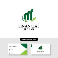 Financial Logo Template, Accounting Logo Template, Free Business Card