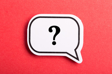 Question Mark Speech Bubble Isolated