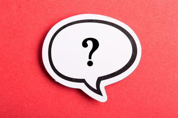 Question Mark Speech Bubble Isolated