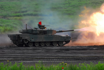 Fototapeta na wymiar 90式戦車
