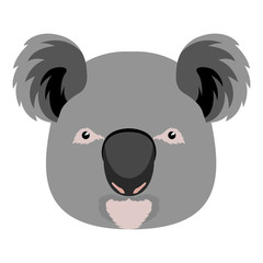 Isolated cute koala head. Vector illustration design