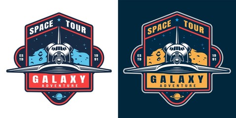 Obraz premium Galaxy adventure colorful emblem