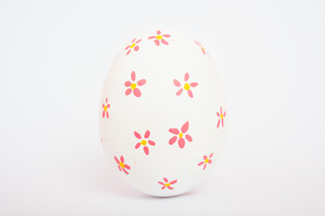 Beautiful Easter White egg color isolate on white