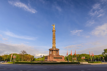 Fototapeta na wymiar Berlin Germany, city skyline at Victory Column Siegessaule
