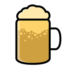 Isolated beer mug icon. Vector illustration design