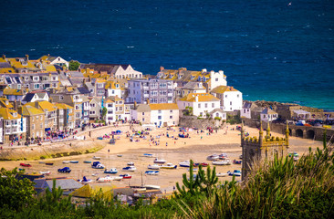 St Ives - a beautiful town at the English coast of Cornwall