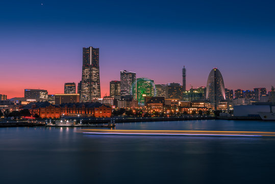 Yokohama Minato Mirai sunset