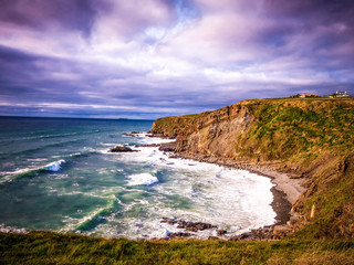 Obraz premium Beautiful Cliffs and Coastline of Crackington Haven Cornwall