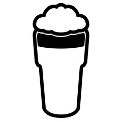 Isolated beer glass icon. Vector illustration design