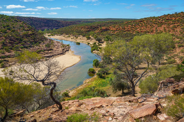 hiking natures window loop trail, kalbarri national park, western australia 42