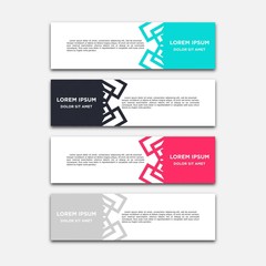 Vector abstract geometric design banner web template