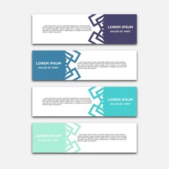 Vector abstract geometric design banner web template