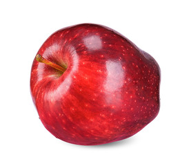 Red apple  isolated on white clipping path