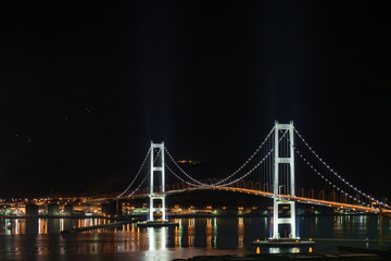 白鳥大橋の夜景 / 北海道室蘭市の風景