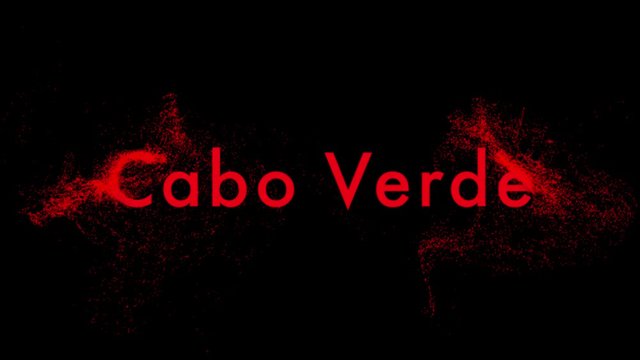 &ldquo;Cabo Verde&rdquo; Animated Typography. Word Reveal with blowing red dust particles. Countries of the world.