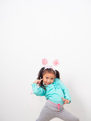 Easter holiday fo happy little girl