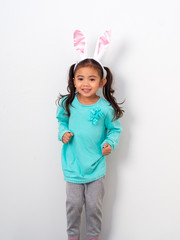 Easter holiday fo happy little girl